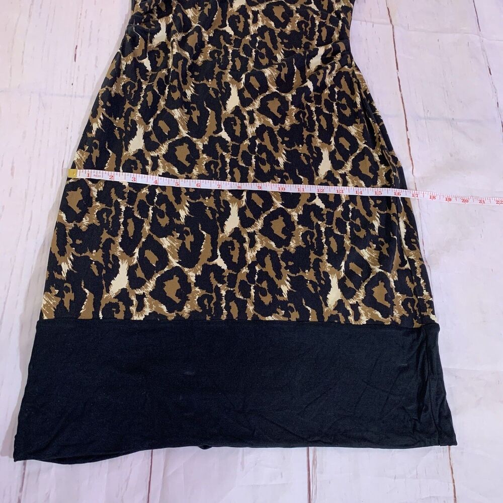 Diane Von Furstenberg DVF DRESS 100% Silk Leopard Animal Print Bodycon 8 Medium - Picture 11 of 16